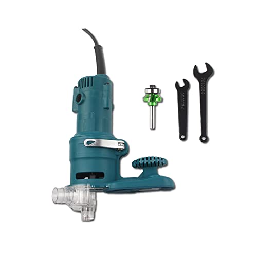 YQVEOT Elektrische Oberfräse, Elektrische Trimmmaschine mit Staubsammel-Holzfräser Holzbearbeitungskantenschneider und PVC-Trimmerwerkzeugen(R1 Trimmer kit) von YQVEOT