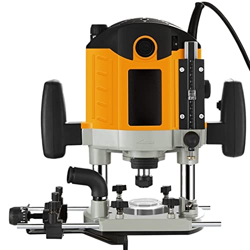 YQVEOT Elektrische Oberfräse, Elektrischer Holzbearbeitungs-Fräser-Trimmer 2100W Holzfräsen, Gravieren, Stoßen, Trimmen, Handschnitzen, Zimmerei(2100W) von YQVEOT