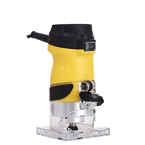 YQVEOT Elektrische Oberfräse, Elektrischer Trimmer for die Holzbearbeitung Holzfräsen Gravieren Stoßen Trimmen Maschine Handschnitzmaschine Holzfräser von YQVEOT