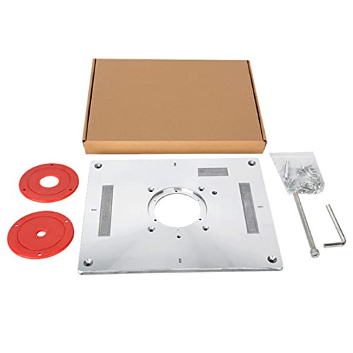 YQVEOT Elektrische Oberfräse, Multifunktionale Aluminium-Frästisch-Einsatzplatte for Elektrische Holzfräsmaschinen-Holzbearbeitungsbänke(A) von YQVEOT
