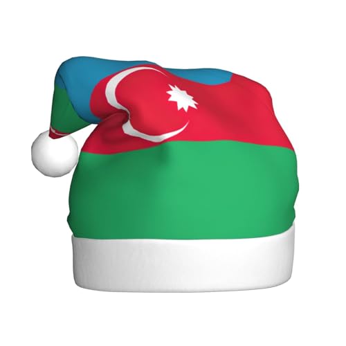YQxwJL Aserbaidschan-Flagge, Weihnachtsdekoration, Mütze, Plüsch-Weihnachtsmannmützen für Weihnachten, Urlaub, Partyzubehör YQxwJL Aserbaidschan-Flagge, Weihnachtsdekoration, Mütze, Plüsch-Weihnachtsmannmützen für Weihnachten, Urlaub, Partyzubehör von YQxwJL
