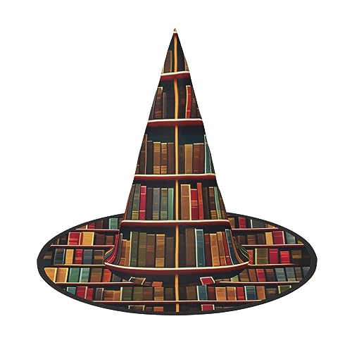 YQxwJL Bibliotheks-Bücherregal-Buchdruck, Zaubererhüte, hängende Partyhüte, Halloween-Hexenhüte, für Hof, Veranda, Dekoration YQxwJL Bibliotheks-Bücherregal-Buchdruck, Zaubererhüte, hängende Partyhüte, Halloween-Hexenhüte, für Hof, Veranda, Dekoration von YQxwJL