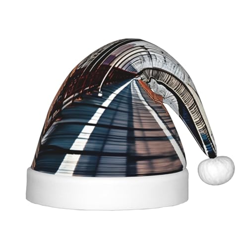YQxwJL Brooklyn Bridge Print Santa Weihnachtsmütze Weihnachten Winter Urlaub Hut für Xmas Party Zubehör Supplies von YQxwJL