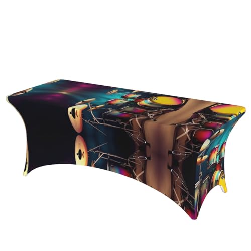 YQxwJL Cool Drums Set bedruckte Tischdecke, rechteckige Tischdecke für 1,8 m Tische für Hochzeitsbankette im Freien YQxwJL Cool Drums Set bedruckte Tischdecke, rechteckige Tischdecke für 1,8 m Tische für Hochzeitsbankette im Freien von YQxwJL