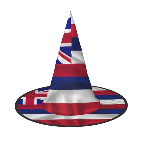 YQxwJL Flagge von Hawaii, amerikanischer Druck, Hexenhut, zum Aufhängen, schwimmende Hexenhüte, für Halloween, Weihnachten, Party-Dekoration von YQxwJL