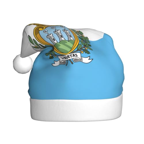 YQxwJL Flagge von San Marino, Weihnachtsmannmütze, Schneemann, Plüsch, Weihnachtsdekoration, Hüte für Weihnachten, Urlaub, Partyzubehör YQxwJL Flagge von San Marino, Weihnachtsmannmütze, Schneemann, Plüsch, Weihnachtsdekoration, Hüte für Weihnachten, Urlaub, Partyzubehör von YQxwJL