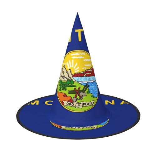 YQxwJL Hexenhut mit Montana-Staatsflagge, zum Aufhängen, schwimmende Hexenhüte, für Halloween, Weihnachten, Party-Dekoration YQxwJL Hexenhut mit Montana-Staatsflagge, zum Aufhängen, schwimmende Hexenhüte, für Halloween, Weihnachten, Party-Dekoration von YQxwJL