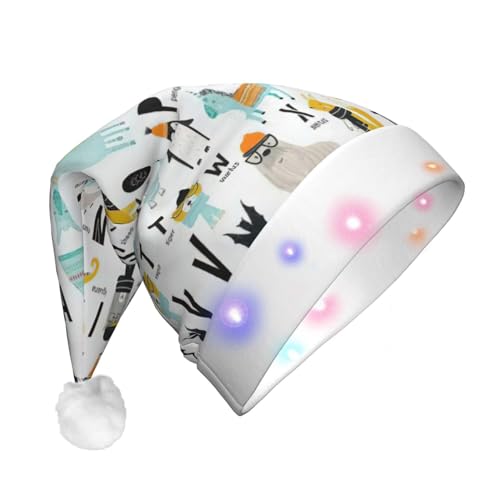 YQxwJL Niedlicher Weihnachtsmannhut mit Alphabet-Druck für Erwachsene, Weihnachtsparty-Hüte, Urlaubsmütze, für Erwachsene, Damen und Herren YQxwJL Niedlicher Weihnachtsmannhut mit Alphabet-Druck für Erwachsene, Weihnachtsparty-Hüte, Urlaubsmütze, für Erwachsene, Damen und Herren von YQxwJL