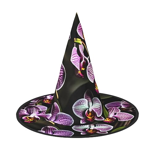 YQxwJL Violette Orchideen-Druck, Halloween-Hexenkappe, Zaubererhut, Hexenhüte, Dekoration, hängende schwebende Veranda-Hof-Dekoration YQxwJL Violette Orchideen-Druck, Halloween-Hexenkappe, Zaubererhut, Hexenhüte, Dekoration, hängende schwebende Veranda-Hof-Dekoration von YQxwJL
