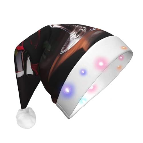 YQxwJL Weihnachten Party Hüte Mit Rose Und Kerze Für Erwachsene Weihnachtsmann Hut Für Erwachsene Weihnachtsmann Hüte Für Erwachsene Frauen Männer von YQxwJL