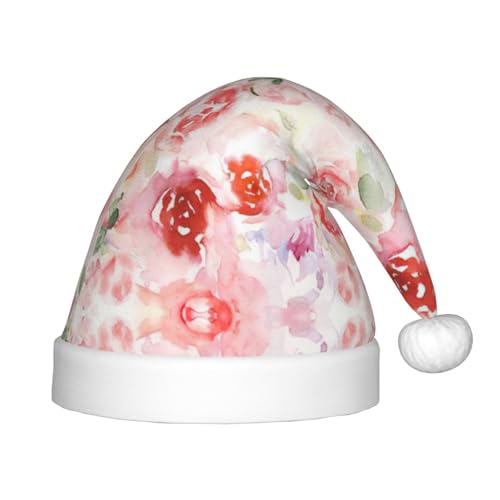 YQxwJL Weihnachtsmütze, Weihnachtsmannmütze, Weihnachtsmannmütze, weich, blass, verblasst, Rosenmischung, für Weihnachten, Party, Zubehör von YQxwJL