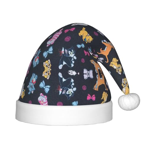 YQxwJL Weihnachtsmütze mit Cartoon-Katzen-Aufdruck, Weihnachtsmannmütze, Weihnachtsmütze, Winterurlaubsmütze für Weihnachten, Party, YQxwJL Weihnachtsmütze mit Cartoon-Katzen-Aufdruck, Weihnachtsmannmütze, Weihnachtsmütze, Winterurlaubsmütze für Weihnachten, Party, von YQxwJL