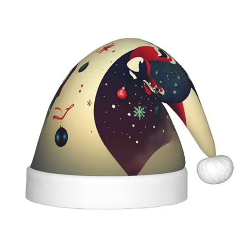 YQxwJL Weihnachtsmütze mit Hirschmotiv, Weihnachtsmannmütze, Weihnachtsmütze, Winterurlaubsmütze für Weihnachten, Party, Zubehör YQxwJL Weihnachtsmütze mit Hirschmotiv, Weihnachtsmannmütze, Weihnachtsmütze, Winterurlaubsmütze für Weihnachten, Party, Zubehör von YQxwJL