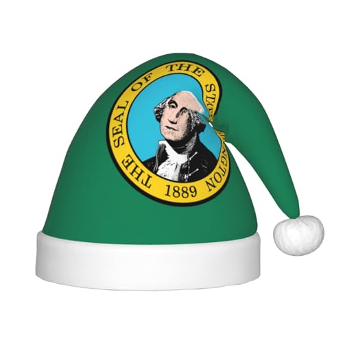 YQxwJL Weihnachtsmütze mit Washington-Flagge, Weihnachtsmann-Flagge, für Weihnachten, Winter, Urlaub, Party-Zubehör YQxwJL Weihnachtsmütze mit Washington-Flagge, Weihnachtsmann-Flagge, für Weihnachten, Winter, Urlaub, Party-Zubehör von YQxwJL