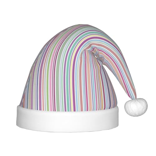 YQxwJL Weihnachtsmütze mit farbigen Streifen. Weihnachtsmütze, Weihnachtsmannmütze, Winterurlaubsmütze für Weihnachten, Party, Zubehör YQxwJL Weihnachtsmütze mit farbigen Streifen. Weihnachtsmütze, Weihnachtsmannmütze, Winterurlaubsmütze für Weihnachten, Party, Zubehör von YQxwJL