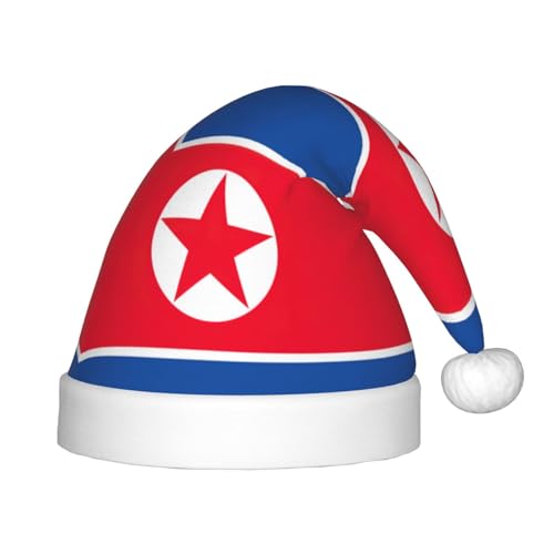 YQxwJL Weihnachtsmütze mit koreanischer Flagge, Weihnachtsmann-Motiv, Winterurlaubsmütze für Weihnachten, Party, Zubehör von YQxwJL