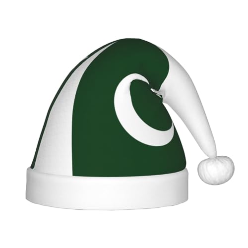 YQxwJL Weihnachtsmütze mit pakistanischer Flagge, Weihnachtsmann-Motiv, Weihnachtsmütze, Winterurlaubsmütze für Weihnachten, Party, Zubehör von YQxwJL