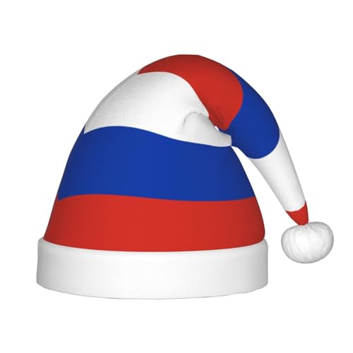 YQxwJL Weihnachtsmütze mit russischer Flagge, Weihnachtsmütze, Winterurlaubsmütze für Weihnachten, Party, Zubehör von YQxwJL