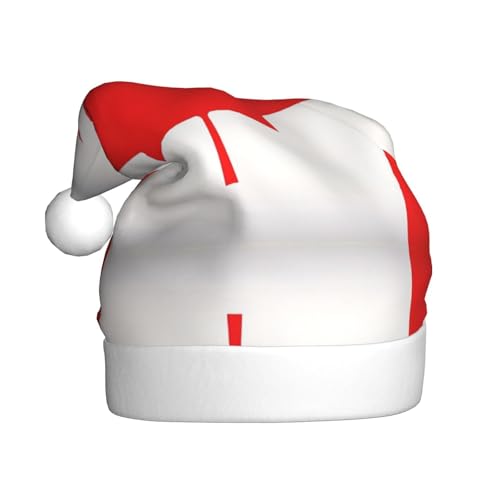 YQxwJL Weihnachtsschmuck mit kanadischer Flagge, Plüsch, Weihnachtsmannmützen für Weihnachten, Urlaub, Partyzubehör YQxwJL Weihnachtsschmuck mit kanadischer Flagge, Plüsch, Weihnachtsmannmützen für Weihnachten, Urlaub, Partyzubehör von YQxwJL