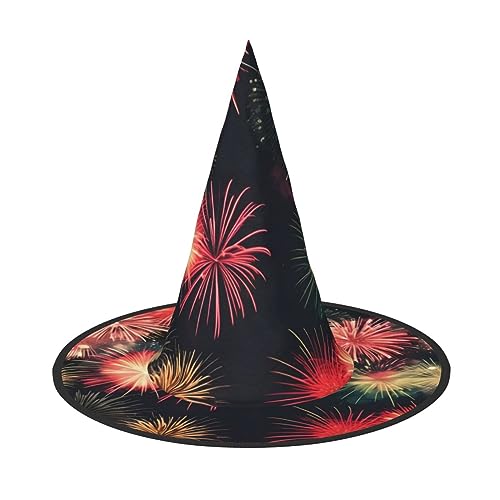 YQxwJL Wunderschöner Feuerwerk-Druck, Halloween-Hexenkappe, Zaubererhut, Hexenhüte, Dekoration, hängende schwebende Veranda-Hof-Dekoration YQxwJL Wunderschöner Feuerwerk-Druck, Halloween-Hexenkappe, Zaubererhut, Hexenhüte, Dekoration, hängende schwebende Veranda-Hof-Dekoration von YQxwJL