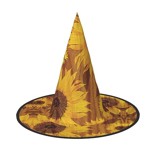 YQxwJL Wunderschöner Hexenhut mit Sonnenblumen-Druck, Hexenhüte zum Aufhängen, schwimmende Hexenhüte, für Halloween, Weihnachten, Party-Dekoration YQxwJL Wunderschöner Hexenhut mit Sonnenblumen-Druck, Hexenhüte zum Aufhängen, schwimmende Hexenhüte, für Halloween, Weihnachten, Party-Dekoration von YQxwJL