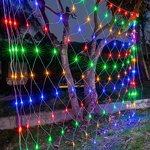 YRHome Lichternetz LED 3 x 2m Außen und Innen 8 Leuchtmodi Lichterkette Netz Bunt Lichterkettennetz IP44 Wasserfest mit Stecker für Weihnachten Halloween Hochzeit Party Garten YRHome Lichternetz LED 3 x 2m Außen und Innen 8 Leuchtmodi Lichterkette Netz Bunt Lichterkettennetz IP44 Wasserfest mit Stecker für Weihnachten Halloween Hochzeit Party Garten von YRHome