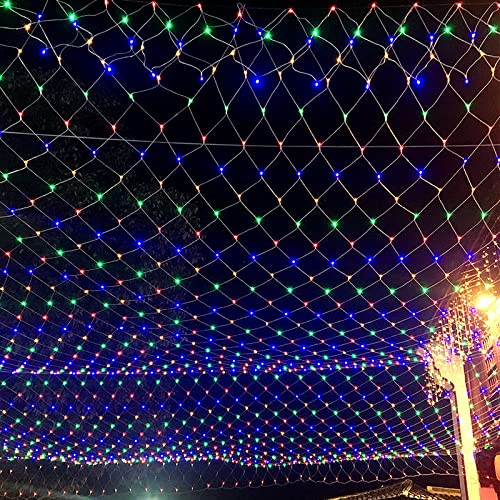 YRHome Lichternetz LED 6 x 4m Außen und Innen 8 Leuchtmodi Lichterkette Netz Bunt Lichterkettennetz IP44 Wasserfest mit Stecker für Weihnachten Halloween Hochzeit Party Garten YRHome Lichternetz LED 6 x 4m Außen und Innen 8 Leuchtmodi Lichterkette Netz Bunt Lichterkettennetz IP44 Wasserfest mit Stecker für Weihnachten Halloween Hochzeit Party Garten von YRHome