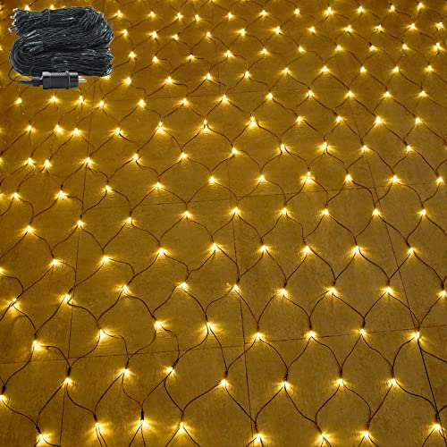 YRHome Lichternetz LED 6 x 4m Außen und Innen 8 Leuchtmodi Lichterkette Netz Warmweiß Lichterkettennetz IP44 Wasserfest mit Stecker für Weihnachten Halloween Hochzeit Party Garten YRHome Lichternetz LED 6 x 4m Außen und Innen 8 Leuchtmodi Lichterkette Netz Warmweiß Lichterkettennetz IP44 Wasserfest mit Stecker für Weihnachten Halloween Hochzeit Party Garten von YRHome