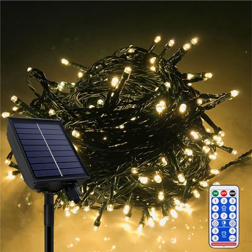 YRHome Solar Lichterkette Außen 30m 300LED Warmweiß Solar Weihnachtsbeleuchtung Lichterketten Aussen Solarlichterkette mit 8 Modi Timer Speicherfunktion IP44 Wasserdicht für Hochzeit Weihnachten YRHome Solar Lichterkette Außen 30m 300LED Warmweiß Solar Weihnachtsbeleuchtung Lichterketten Aussen Solarlichterkette mit 8 Modi Timer Speicherfunktion IP44 Wasserdicht für Hochzeit Weihnachten von YRHome