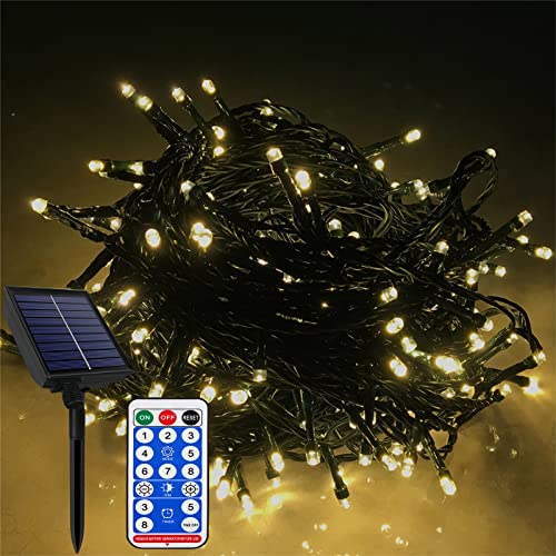 YRHome Solar Lichterkette Außen 50m 500LED Warmweiß Solar Weihnachtsbeleuchtung Lichterketten Aussen Solarlichterkette mit 8 Modi Timer Speicherfunktion IP44 Wasserdicht für Hochzeit Weihnachten YRHome Solar Lichterkette Außen 50m 500LED Warmweiß Solar Weihnachtsbeleuchtung Lichterketten Aussen Solarlichterkette mit 8 Modi Timer Speicherfunktion IP44 Wasserdicht für Hochzeit Weihnachten von YRHome