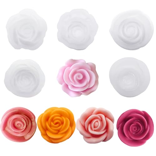 YRIHJIXQ 5Stück Silikonformen Gießformen Kerzen Rosen Silikonform Blumen Kerzenformen zum Gießen Seife YRIHJIXQ 5Stück Silikonformen Gießformen Kerzen Rosen Silikonform Blumen Kerzenformen zum Gießen Seife von YRIHJIXQ