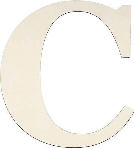 YRONTY 30,5 cm Holzbuchstaben C, 1,27 cm dick, blanko, unlackiertes Holz, Holzschild zum Malen, Basteln und Wanddekoration zu Hause YRONTY 30,5 cm Holzbuchstaben C, 1,27 cm dick, blanko, unlackiertes Holz, Holzschild zum Malen, Basteln und Wanddekoration zu Hause von YRONTY