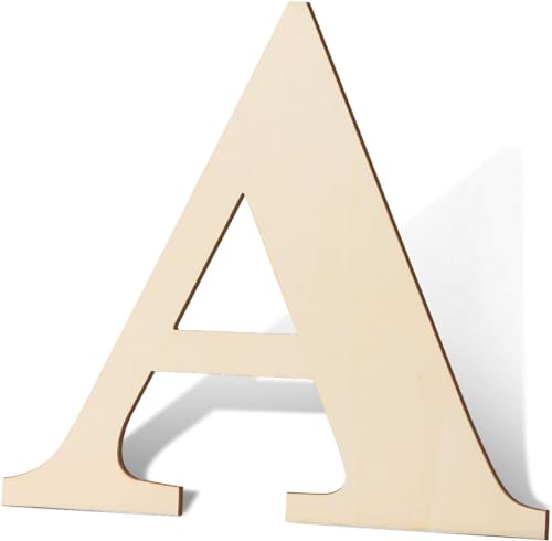 YRONTY 30,5 cm große Holzbuchstaben, blanko unlackiertes Holzschild für Malerei, Handwerk und Wanddekoration (A) von YRONTY