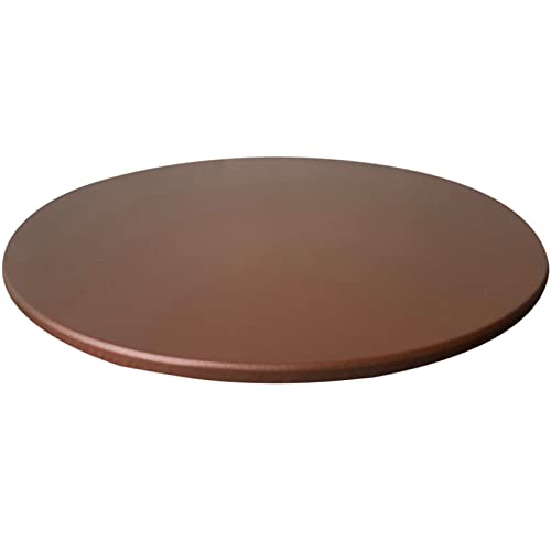 YRRA Tischdecke Tischschutz Schutzfolie Abwaschbar weich, Wasserdicht Rutschfestem Runden Tischdecken für jeden Anlass mit Gummizug,Kaffee,130cm von YRRA