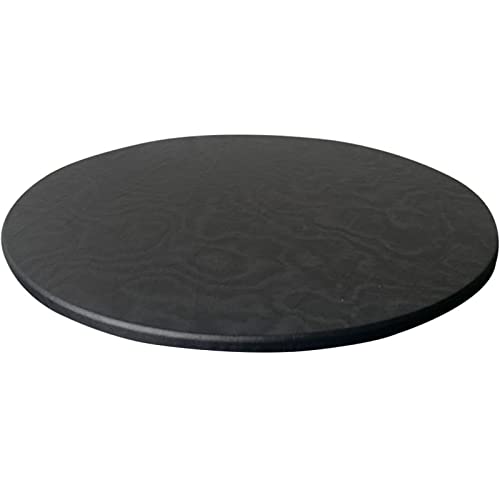 YRRA Tischdecke Tischschutz Schutzfolie Abwaschbar weich, Wasserdicht Rutschfestem Runden Tischdecken für jeden Anlass mit Gummizug,Pure Black,100cm von YRRA