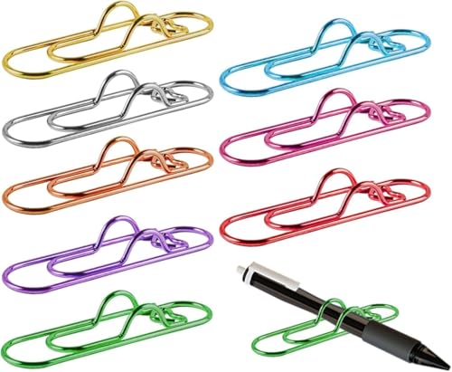 30pcs Generisch Metall Stiftklammern für Notizbücher, multifunktional | Büroklammer für Schulbedarf, leichte Stifthalter, geeignet für tägliches Schreiben und Reisen 7,2 x 2 cm 30pcs Generisch Metall Stiftklammern für Notizbücher, multifunktional | Büroklammer für Schulbedarf, leichte Stifthalter, geeignet für tägliches Schreiben und Reisen 7,2 x 2 cm von YRSM-MR