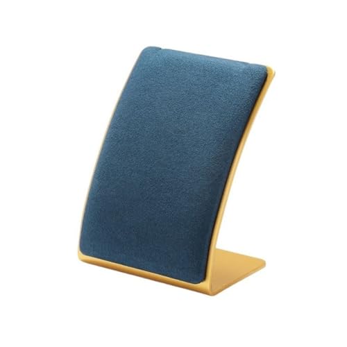 YRTAWEO32A Eleganter Metall-Mikrofaser-Anhänger-Display-Rack, Halskette, Schmuck-Organizer, Fenster, kreative Schmuck-Display-Requisiten Organizer(Blue) von YRTAWEO32A