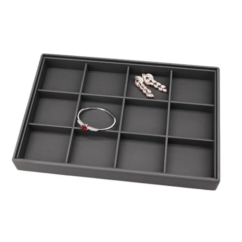 YRTAWEO32A Eleganter Schwarze Schmuckschatulle mit 12 Fächern, Aufbewahrung for Ringe, Ohrringe, Armbänder, Schmucktablett Organizer YRTAWEO32A Eleganter Schwarze Schmuckschatulle mit 12 Fächern, Aufbewahrung for Ringe, Ohrringe, Armbänder, Schmucktablett Organizer von YRTAWEO32A