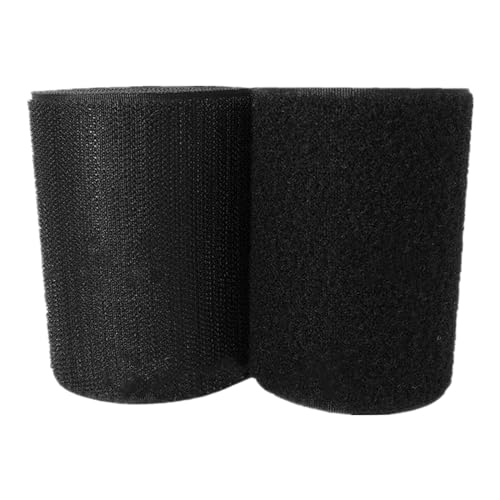 100 mm Klettband for Aufnähen, nicht selbstklebende Nylonstreifen auf der Rückseite, Stoffverschluss, Verriegelungsband(Black,100MM x 3 Yards) von YRTHFJTJ