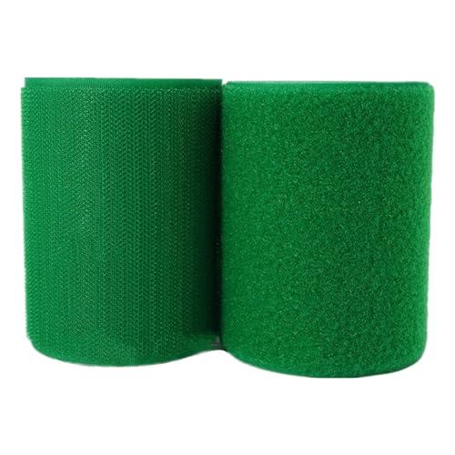 100 mm Klettband for Aufnähen, nicht selbstklebende Nylonstreifen auf der Rückseite, Stoffverschluss, Verriegelungsband(Green,100MM x 5 Yards) von YRTHFJTJ