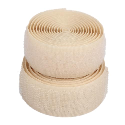 20 mm Klettband for Aufnähen, nicht selbstklebende Nylon-Stoffstreifen for Kleidung, Schuhe, Basteln(Beige,20MM x 25 Yards) von YRTHFJTJ