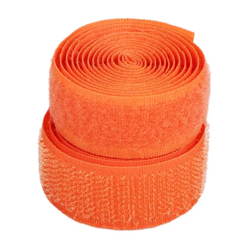 20 mm Klettband for Aufnähen, nicht selbstklebende Nylon-Stoffstreifen for Kleidung, Schuhe, Basteln(Orange,20MM x 10 Yards) von YRTHFJTJ