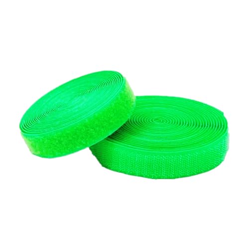25 mm Klettband for Aufnähen, 25 Yards, nicht selbstklebende Nylonstreifen auf der Rückseite, Stoffverschluss, ineinandergreifendes Band(Fluorescent Green,25MM x 5 Yards) von YRTHFJTJ
