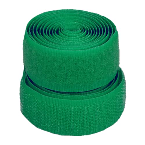 25 mm Klettband for Aufnähen, nicht selbstklebende Nylon-Stoffstreifen for Kleidung, Schuhe, Basteln(Green,25MM x 25 Yards) von YRTHFJTJ