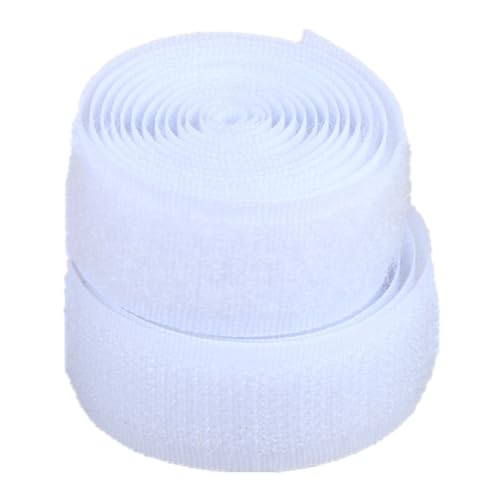 25 mm Klettband for Aufnähen, nicht selbstklebende Nylon-Stoffstreifen for Kleidung, Schuhe, Basteln(White,25MM x 10 Yards) von YRTHFJTJ