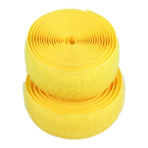 25 mm Klettband for Aufnähen, nicht selbstklebende Nylon-Stoffstreifen for Kleidung, Schuhe, Basteln(Yellow,25MM x 10 Yards) von YRTHFJTJ