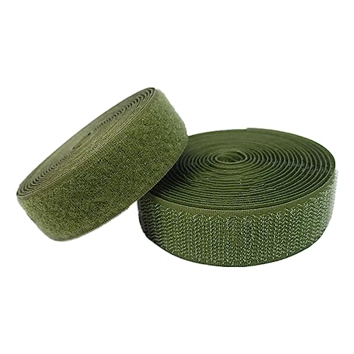 40 mm Klettband for Aufnähen, nicht selbstklebende Nylon-Stoffstreifen for Kleidung, Schuhe, Bastelarbeiten(Army Green,38MM x 5 Yard) von YRTHFJTJ