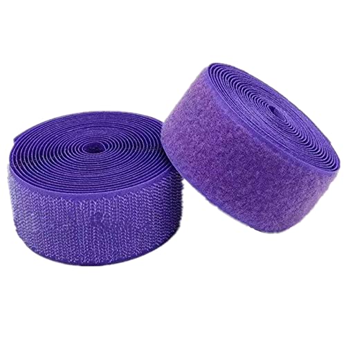 40 mm Klettband for Aufnähen, nicht selbstklebende Nylon-Stoffstreifen for Kleidung, Schuhe, Bastelarbeiten(Purple,38MM x 2 Yard) von YRTHFJTJ