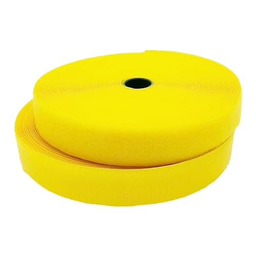 40 mm Klettband for Aufnähen, nicht selbstklebende Nylon-Stoffstreifen for Kleidung, Schuhe, Bastelarbeiten(Yellow,38MM x 5 Yard) von YRTHFJTJ