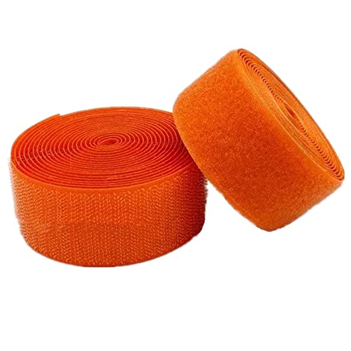 50 mm Klettband for Aufnähen, nicht selbstklebende Nylon-Stoffstreifen for Kleidung, Schuhe, Basteln(Orange,50MM x 8 Yards) von YRTHFJTJ